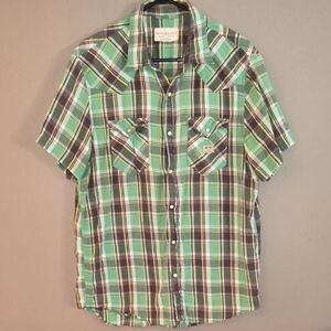 Vintage Ralph Lauren Denim & Supply - Green and Blue Plaid Button-Down Shirt
